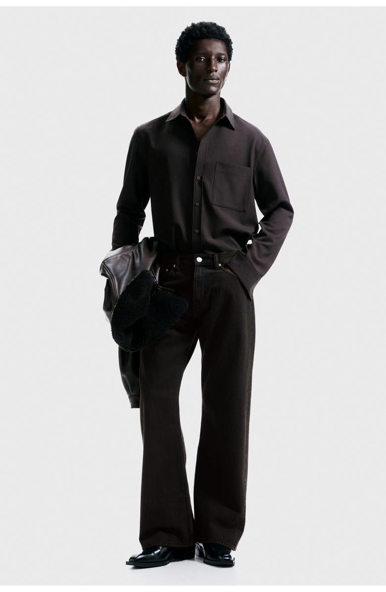 H&M Relaxed Bootcut Jeans, Alternate, color, Denim Brown