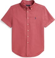 Polo Ralph Lauren Kids' Short Sleeve Cotton Oxford Button-Down Shirt