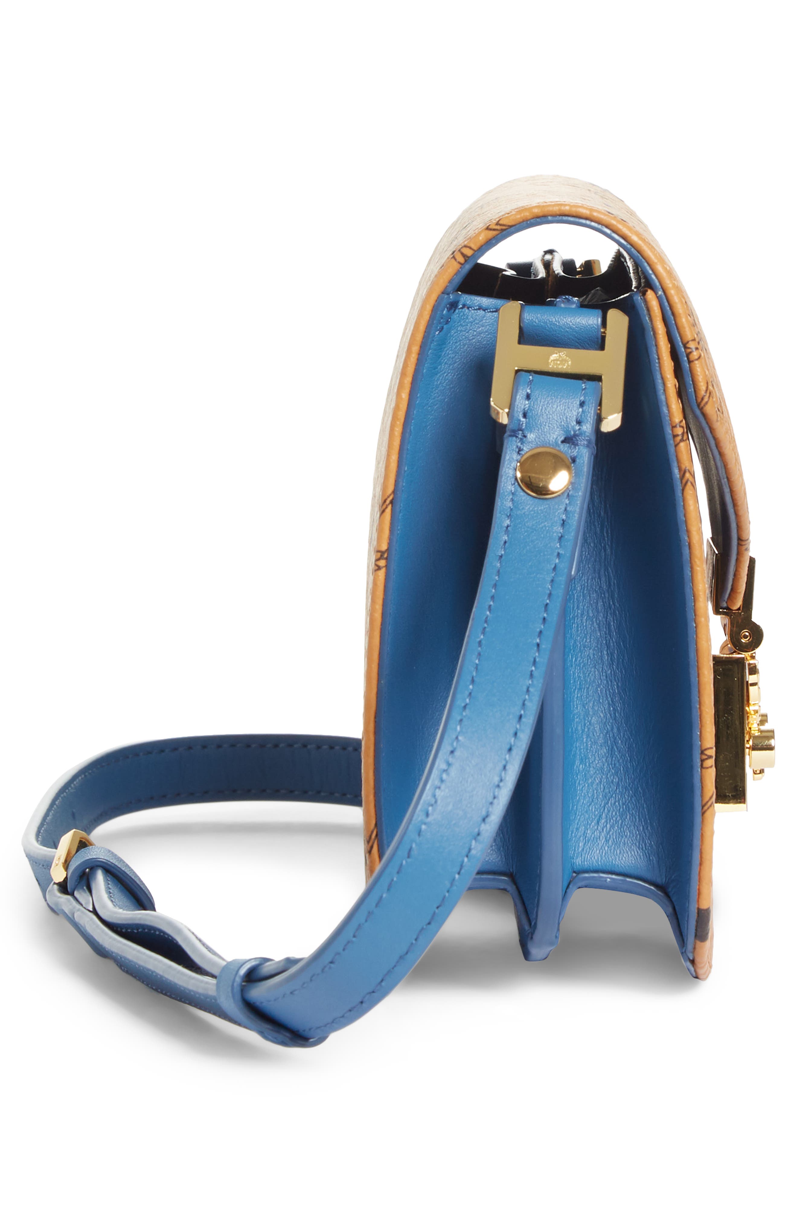 MCM Visetos Mini Shoulder Bag, Alternate, color, 