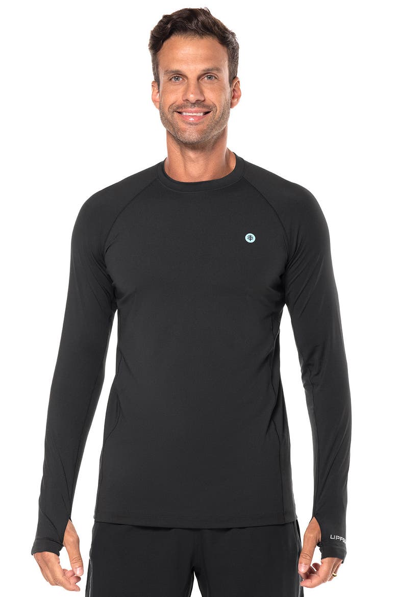 Men's Sonora Agility Long Sleeve Performance T-shirt, UPF 50+ Sun Protection, Main, color, Black