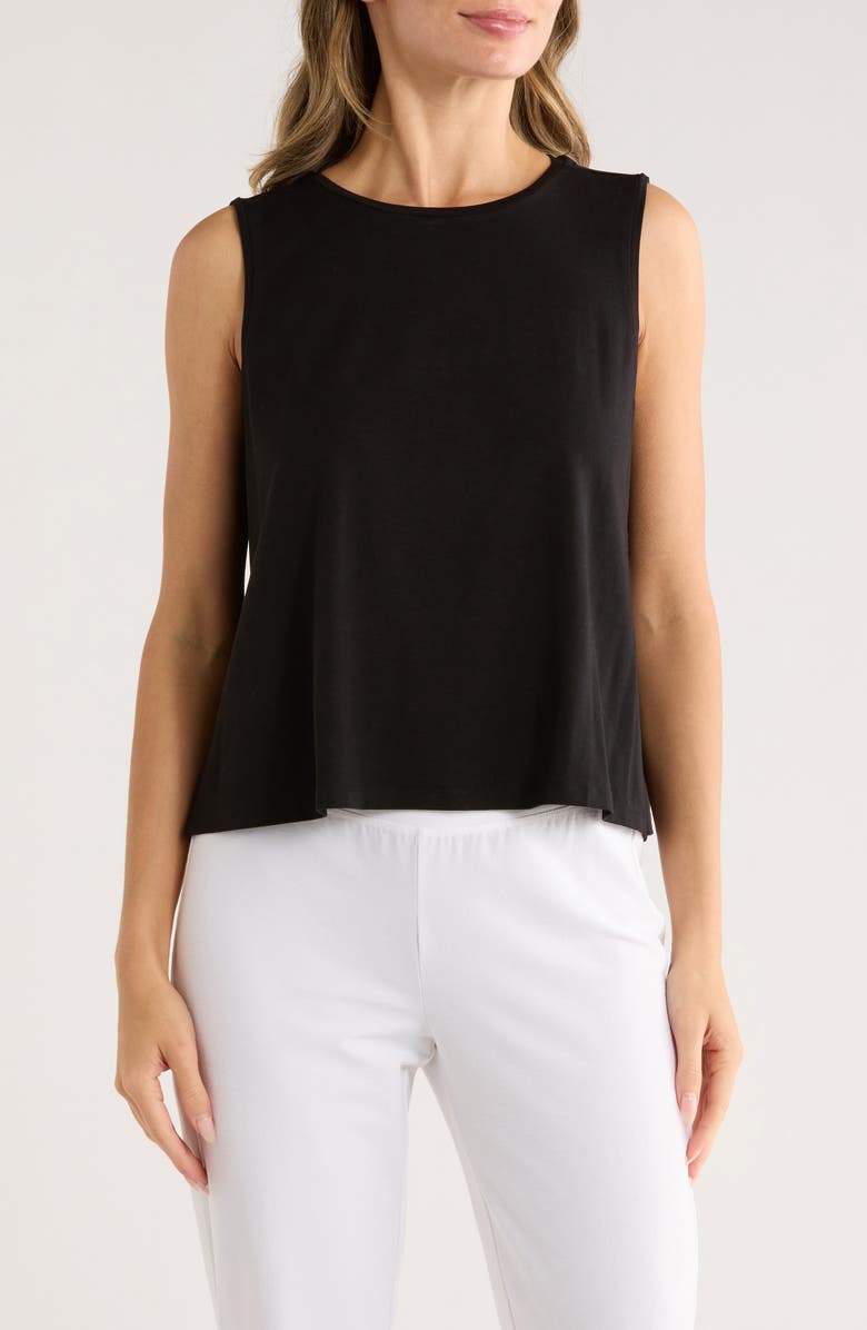 Eileen Fisher Crewneck Short Shell, Main, color, 