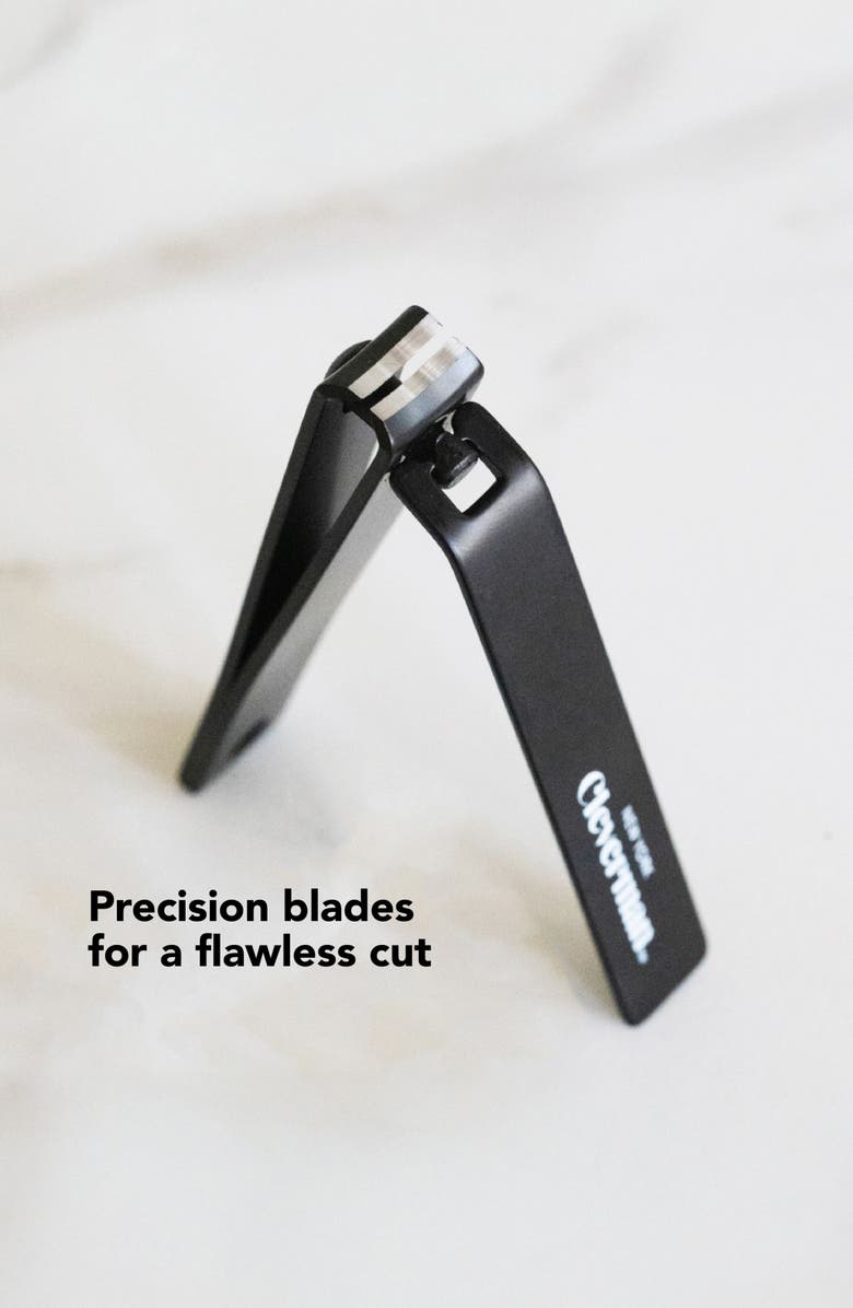 Cleverman Premium Stainless Steel Fingernail and Toenail Clipper Set, Alternate, color, Black