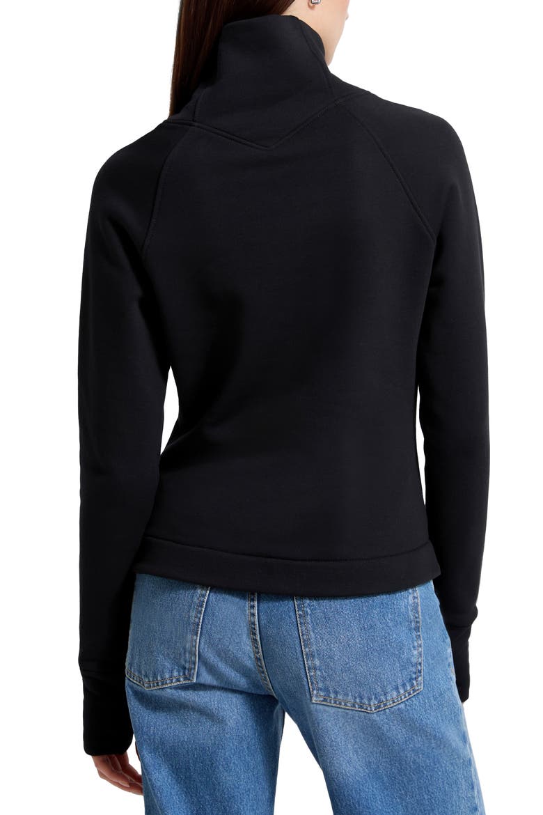 Washington Mock Neck Sweatshirt, Alternate, color, BLACK