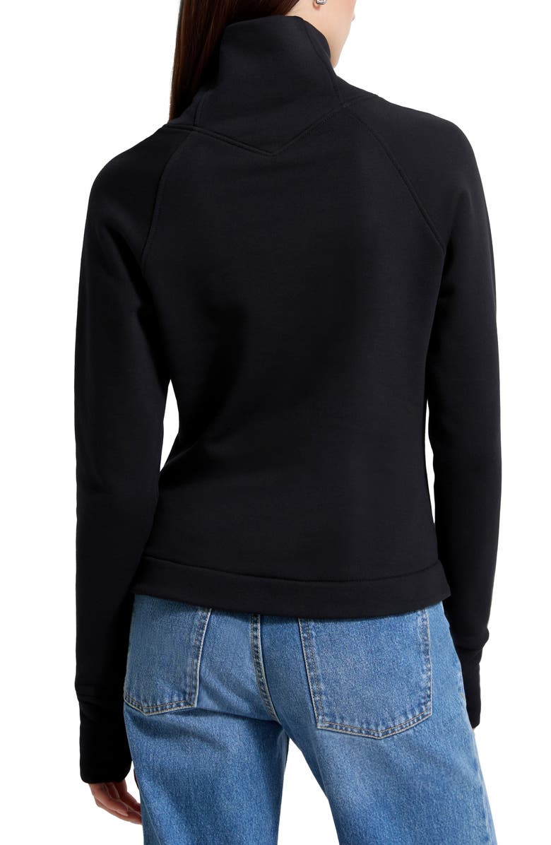 Marcella Washington Mock Neck Sweatshirt, Alternate, color, Black