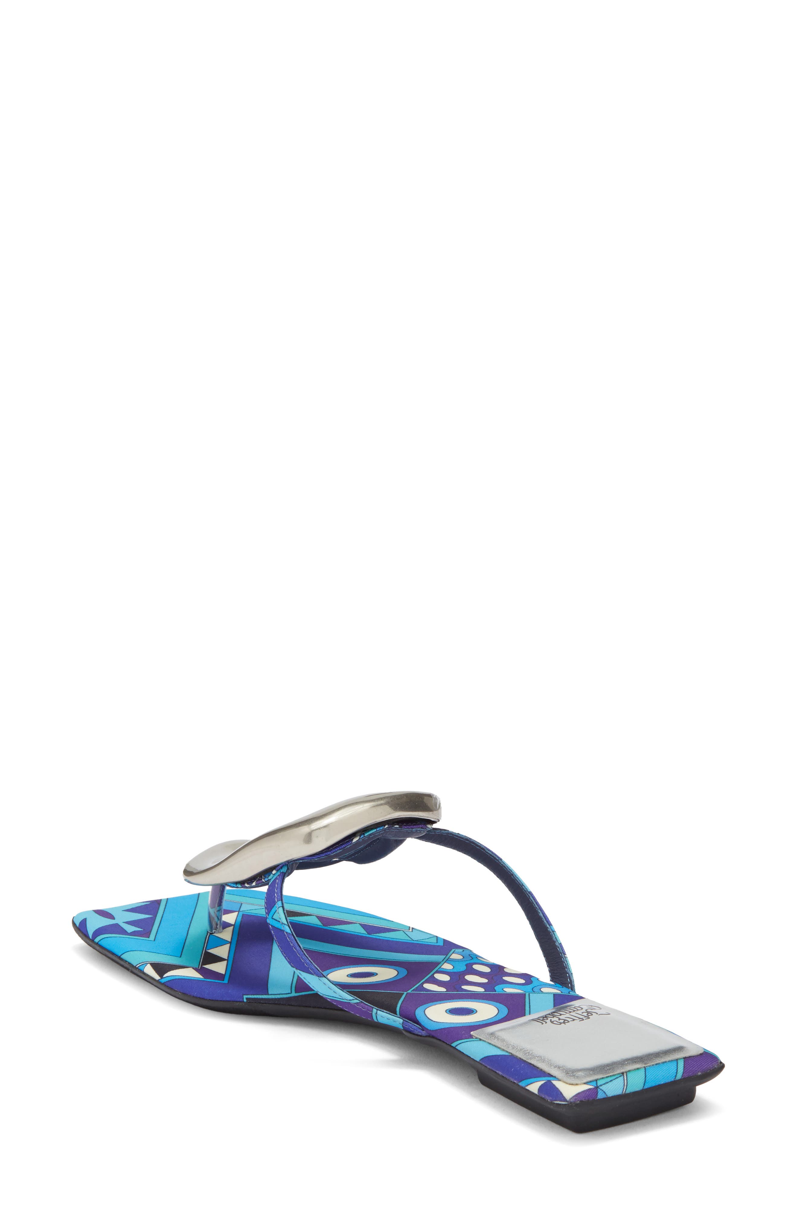 Jeffrey Campbell Linques Flip Flop, Alternate, color, Navy Multi Silver