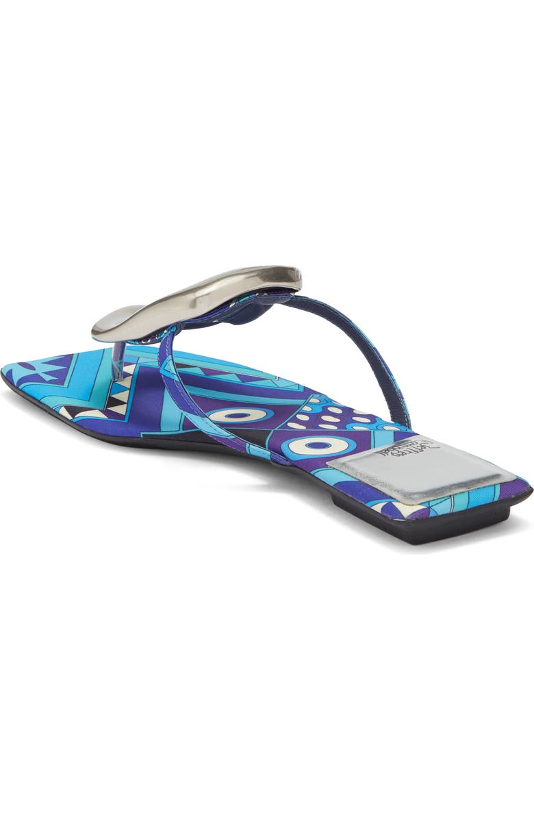 Jeffrey Campbell Linques Flip Flop, Alternate, color, Navy Multi Silver