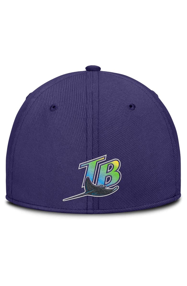 Nike Men's Nike Purple/Black Tampa Bay Rays Rise Swoosh Performance Flex Hat, Alternate, color, 