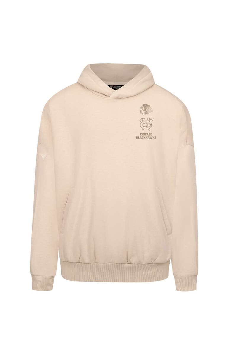 LEVELWEAR Men's Levelwear Cream Chicago Blackhawks Contact Stamp Pullover Hoodie, Alternate, color, 