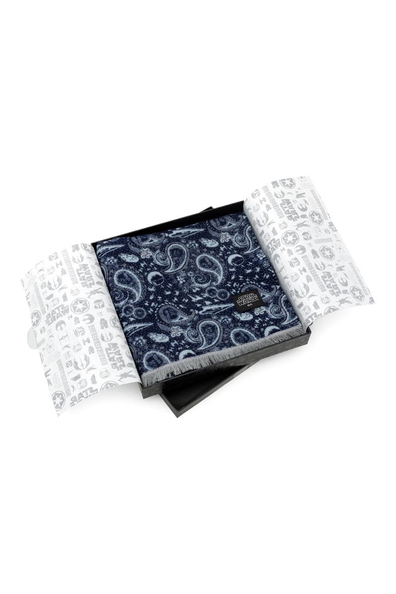 Star Wars™ Darth Vader Paisley Merino Wool Blend Scarf, Alternate, color, GRAY