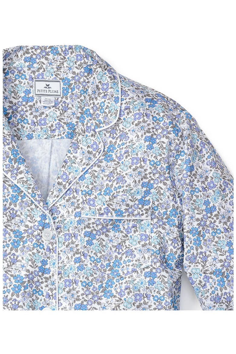 Fleur Dazur Floral Short Pajamas, Alternate, color, BLUE