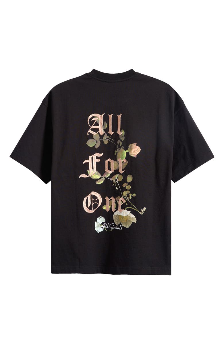 AllSaints Oneness Etta Embroidered Graphic T-Shirt, Alternate, color, Black