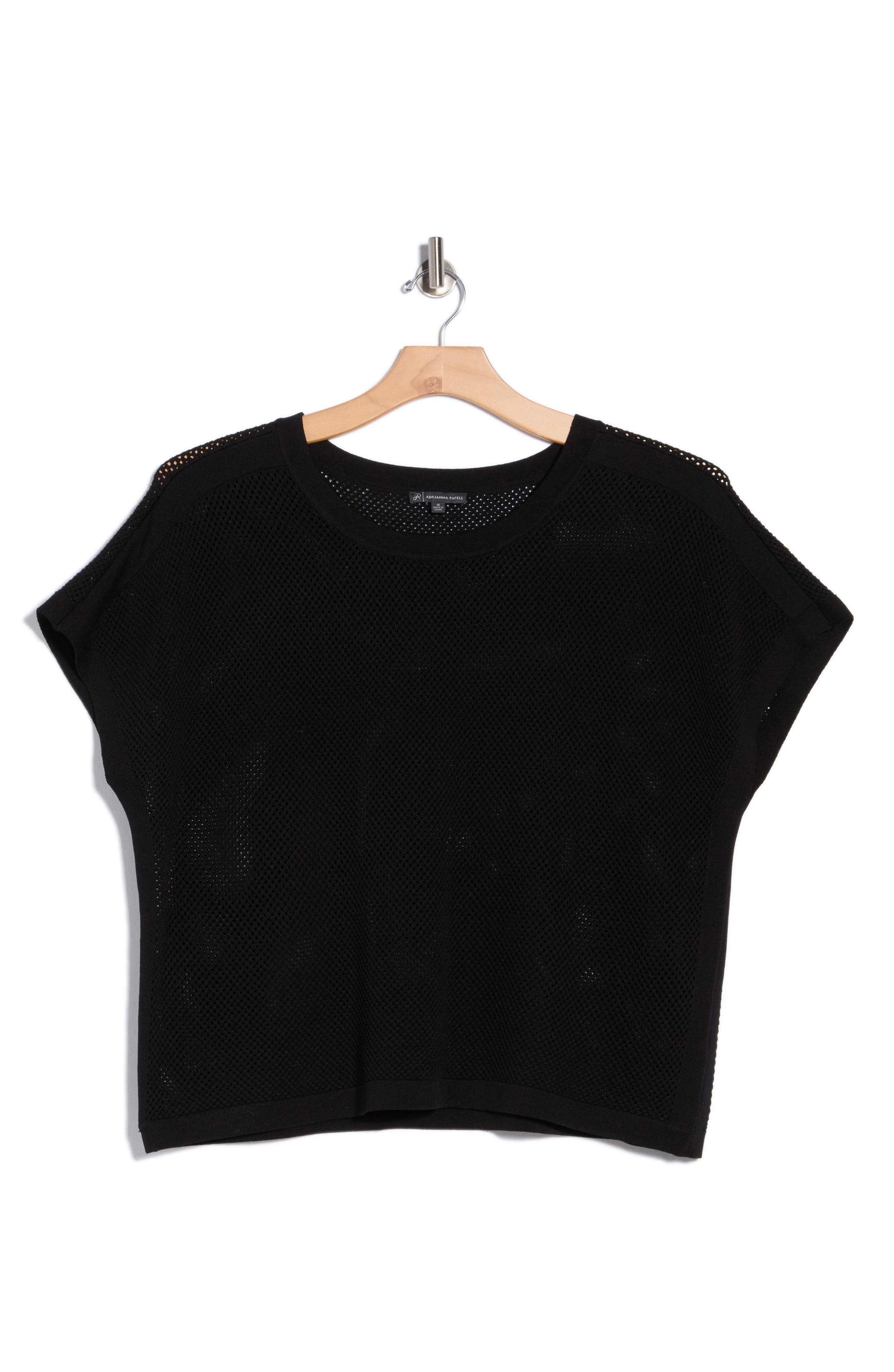 Open Stitch Short Sleeve Sweater