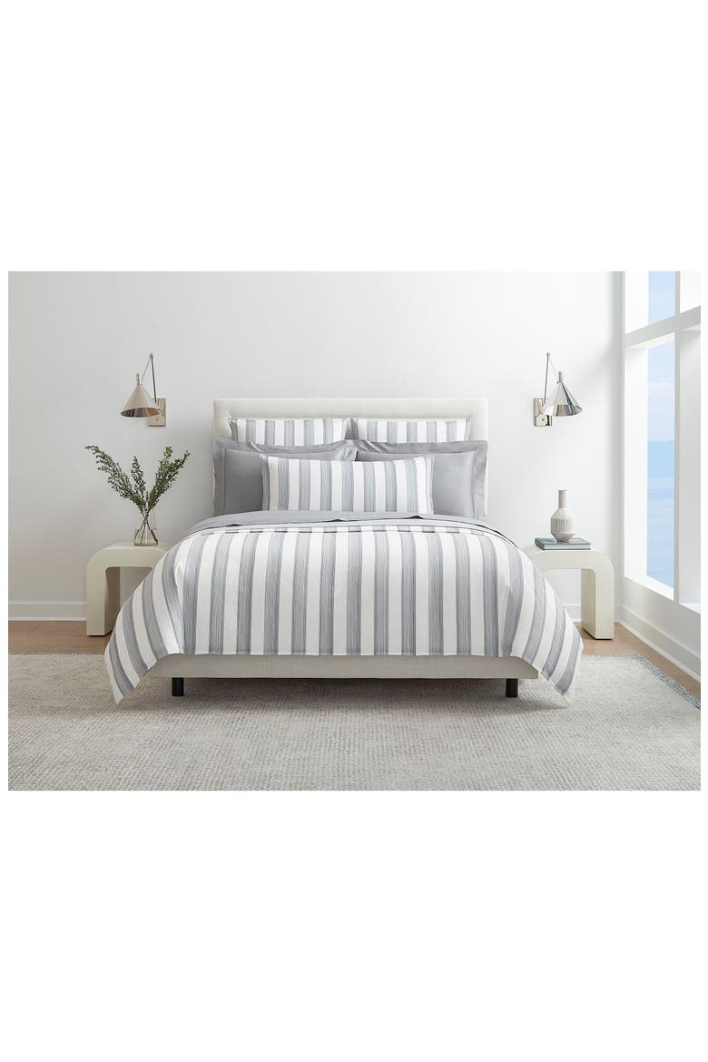 Mara Jacquard Stripe Cotton Sateen Sham, Alternate, color, SLATE