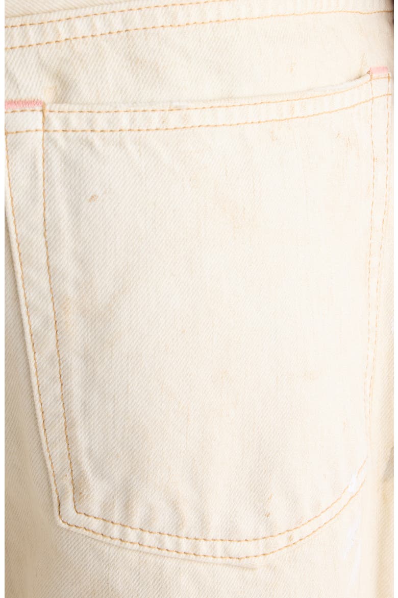 2021M Trafalgar Paint Splattered Flare Jeans, Alternate, color, OFF WHITE