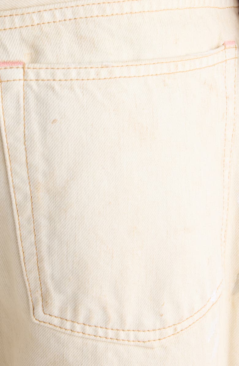 Acne Studios 2021M Trafalgar Paint Splattered Flare Jeans, Alternate, color, Off White