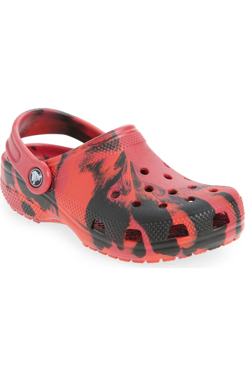 CROCS Kids' Classic Marbled Clog, Main, color, Pepper/Black