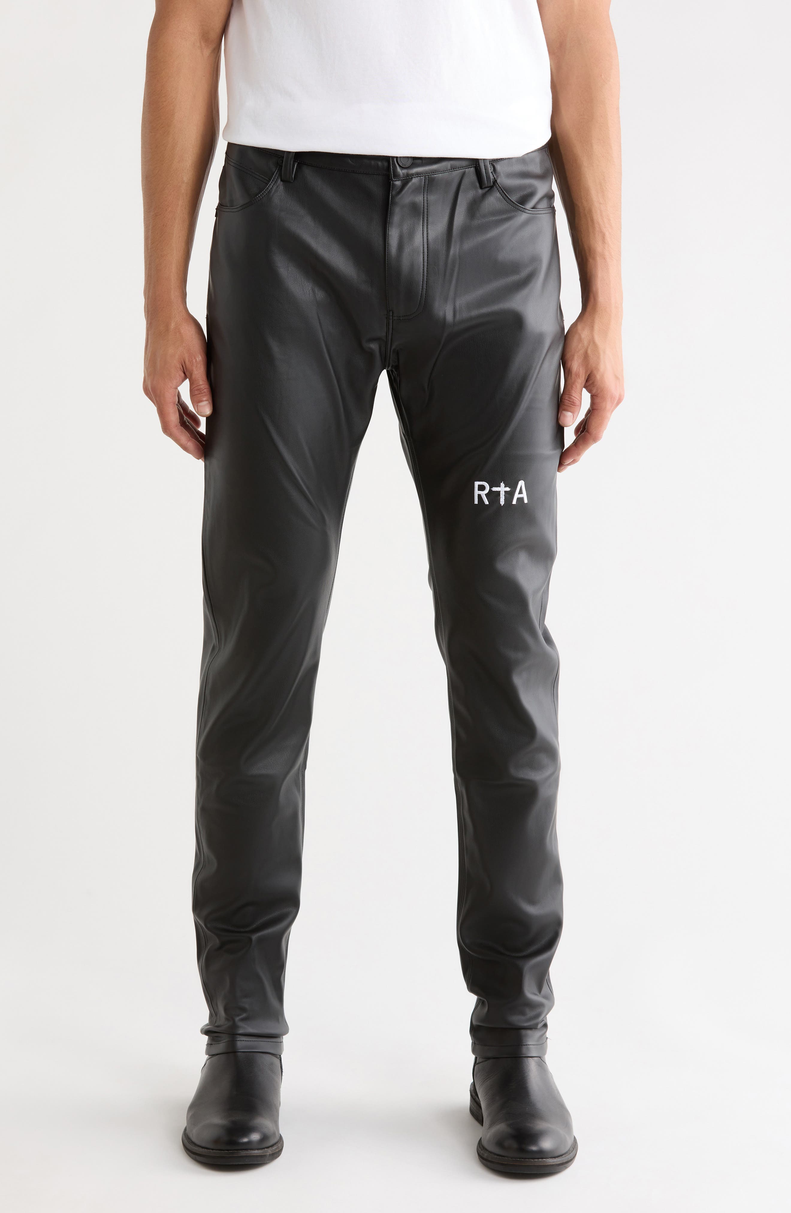 RtA Bryant Faux Leather Skinny Pants