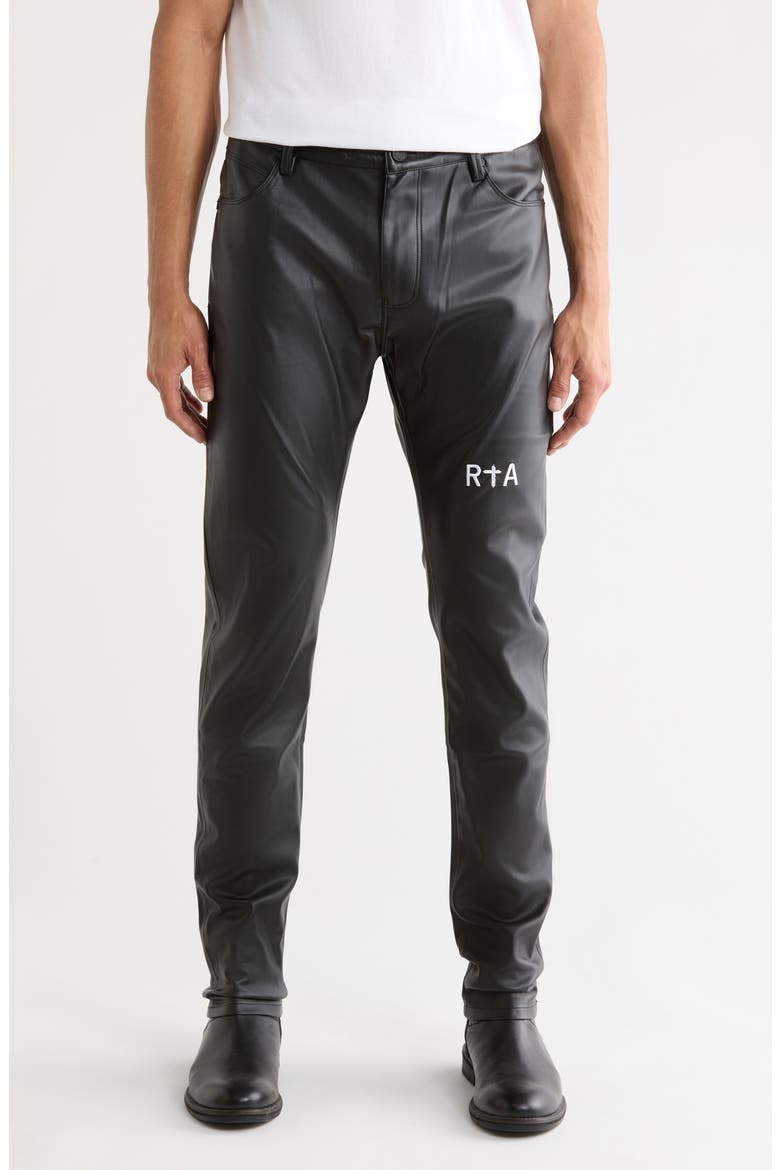 Bryant Faux Leather Skinny Pants, Main, color, LATIN TRIPLE CROSS
