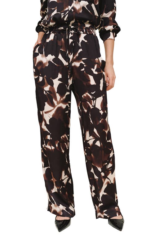 Bella Dahl Smocked Waist Wide Leg Pants In Brown