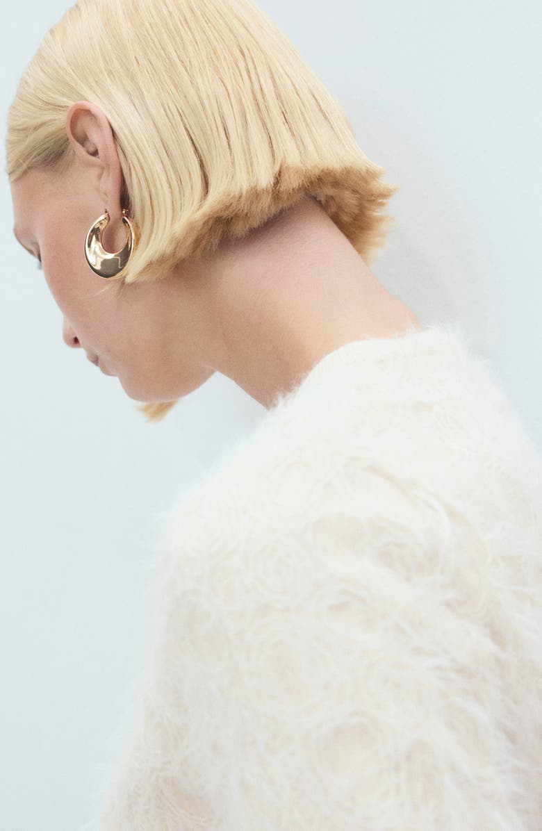 MANGO Short Sleeve Cotton Blend Crop Cardigan, Alternate, color, 