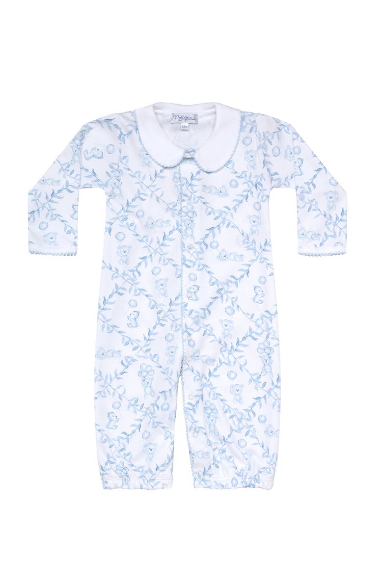 Nellapima Blue Bears Trellace Baby Converter Gown - Baby, Alternate, color, Blue