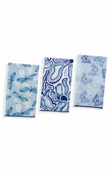Tiramisu Azure Dreams Set of 3 Cotton Waffle Kitchen Towels