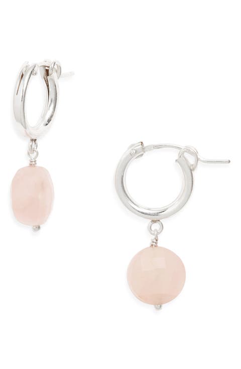 Lucia Quartz Huggie Earrings