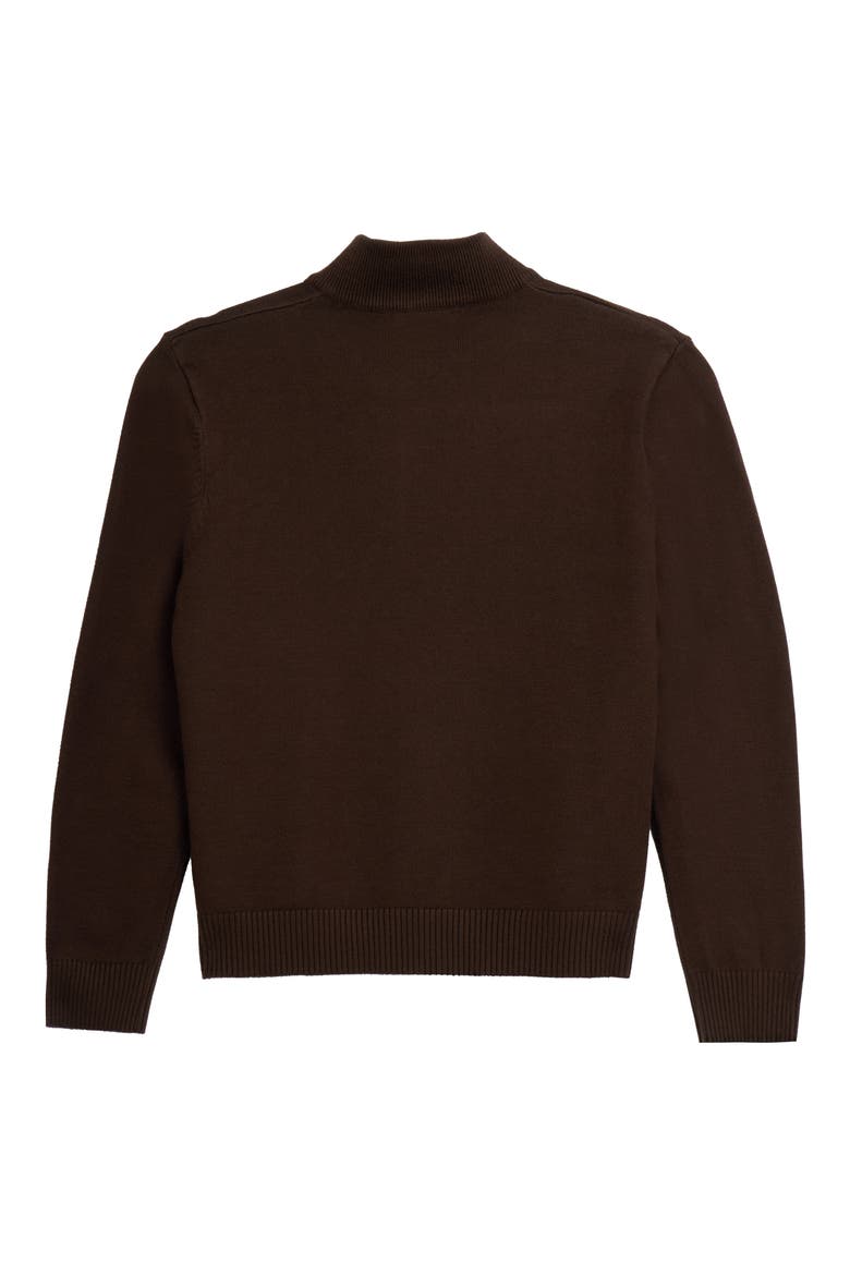 Kids' Full Zip Cardigan Sweater, Alternate, color, BROWN