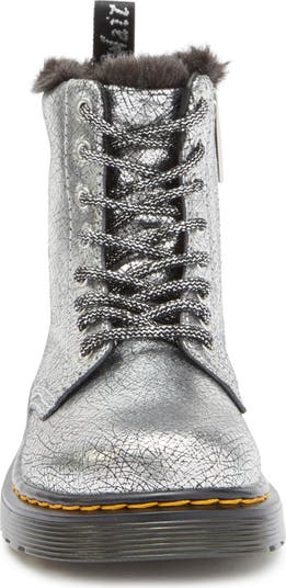 Dr. Martens 1460 Serena Toddler Boots in Silver