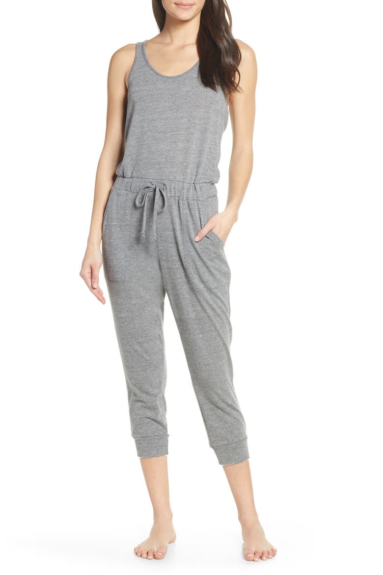 Crop Lounge Jumpsuit, Main, color, ECO GREY