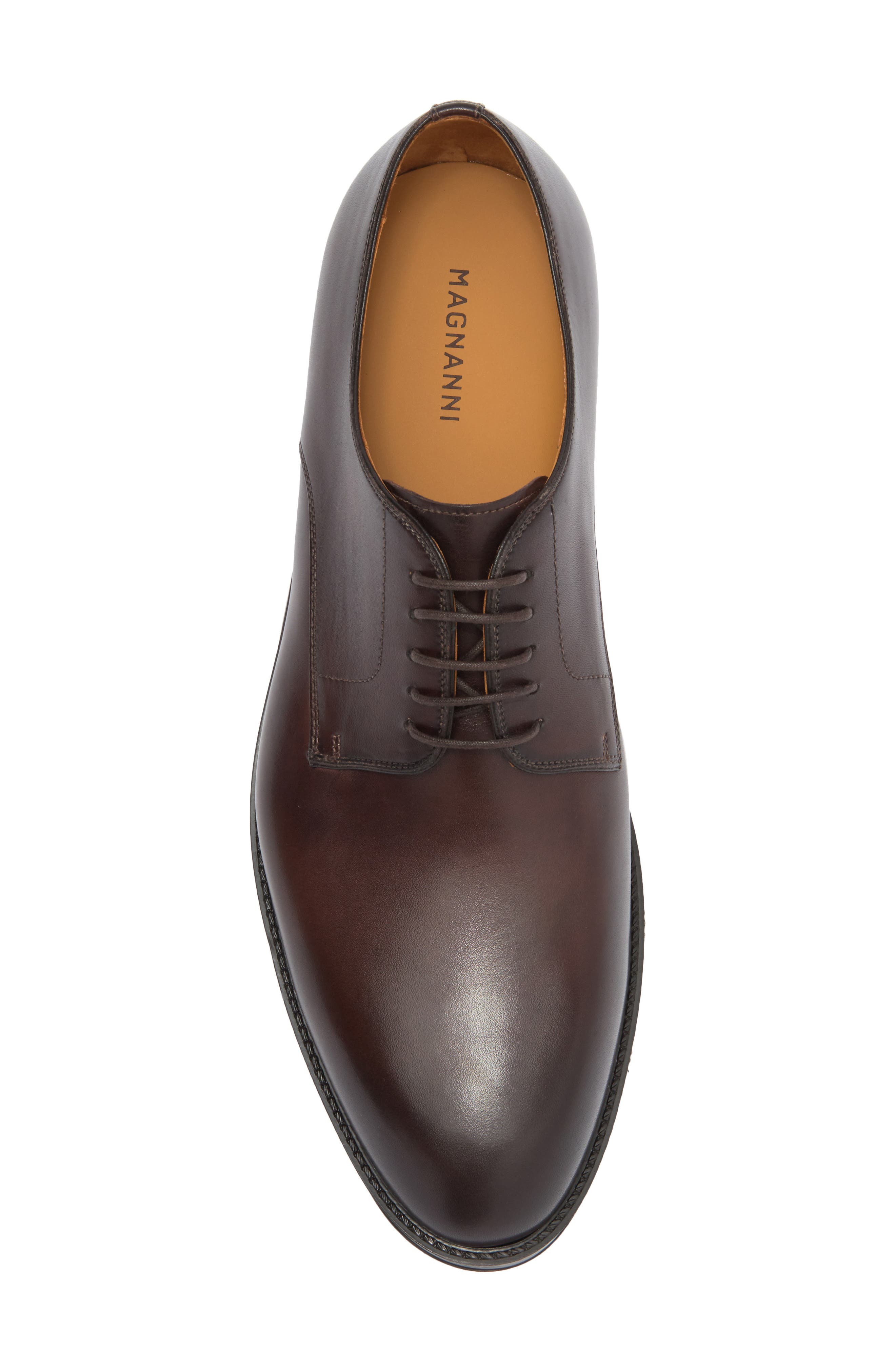 Magnanni Eddison Plain Toe Derby, Alternate, color, Brown