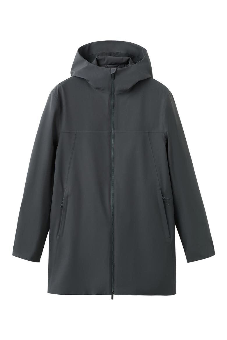 Hooded Water Repellent Parka, Alternate, color, DARK GREY