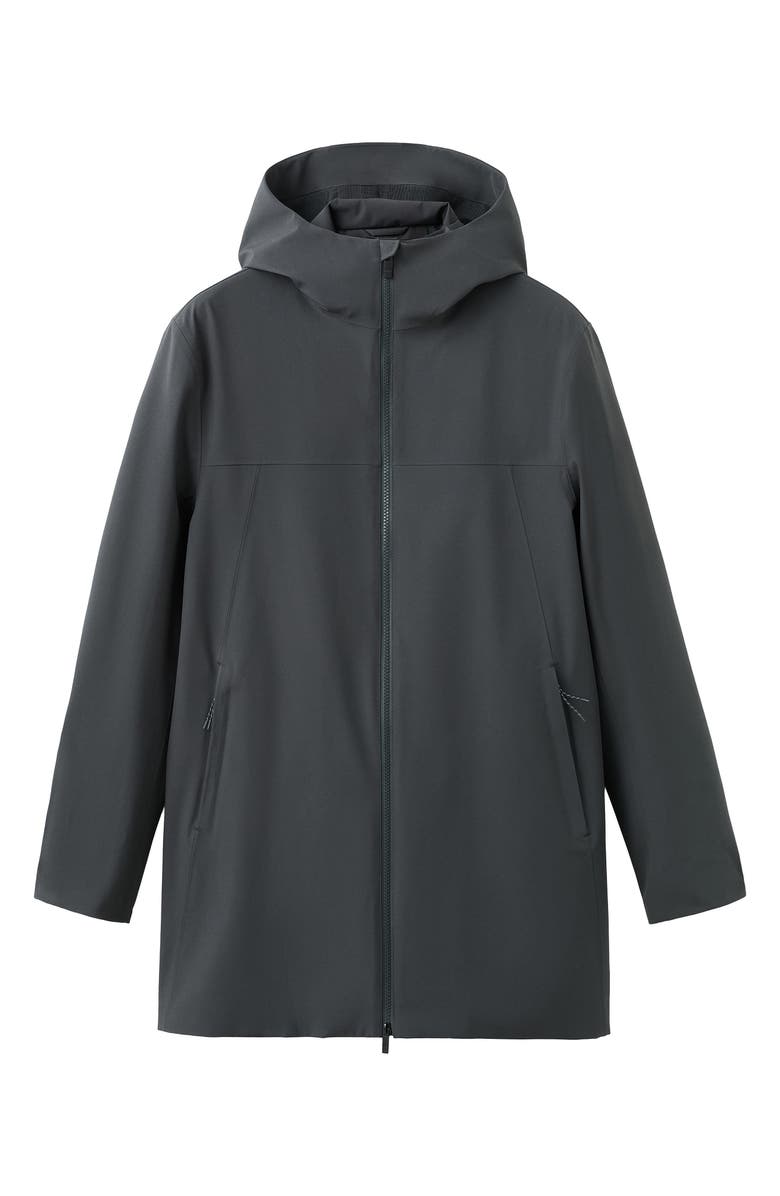 MANGO Hooded Water Repellent Parka, Alternate, color, Dark Grey