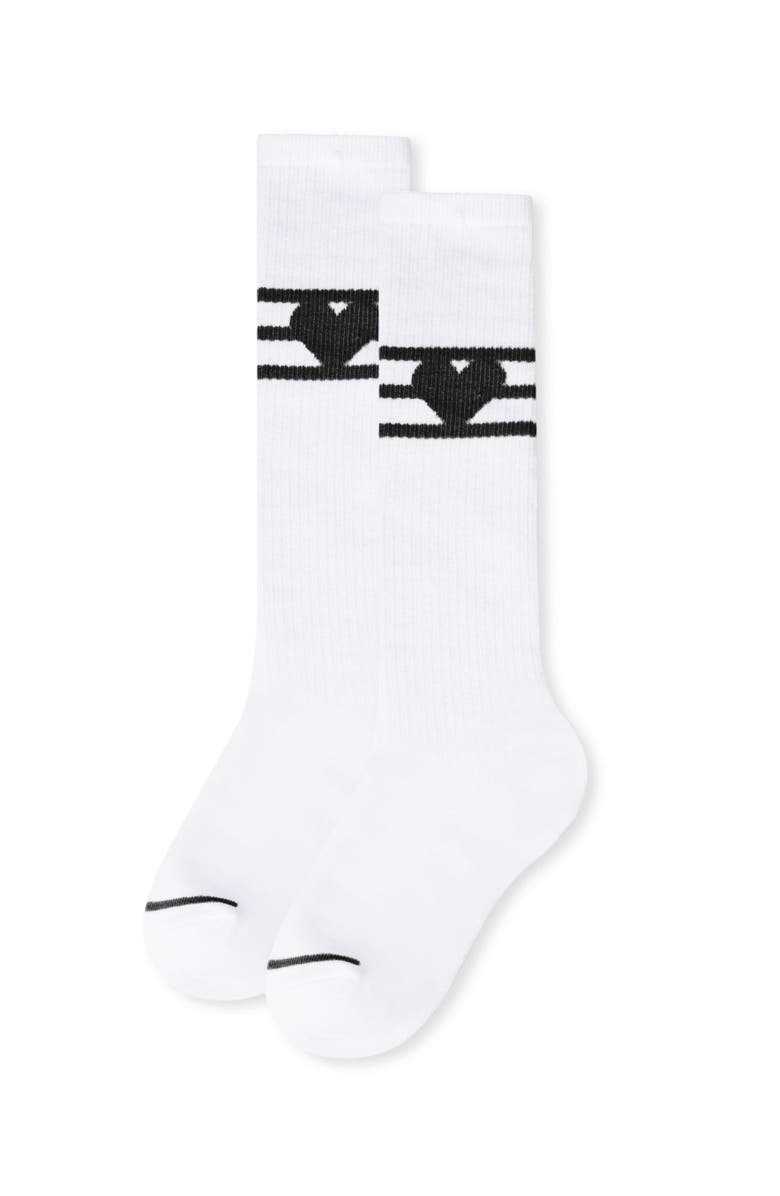 MeMoi Sweetheart Pastel Knee High Socks, Alternate, color, Black