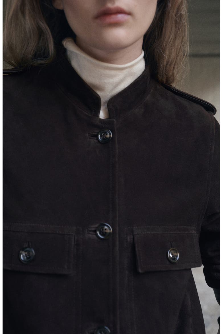 Suede Jacket, Alternate, color, BROWN