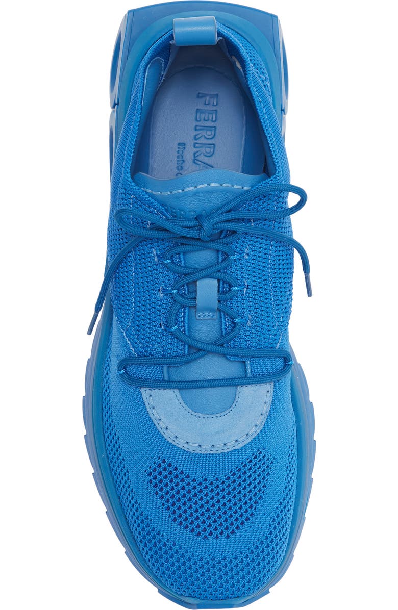 FERRAGAMO Nima Knit Low-Top Sneaker, Alternate, color, Blue