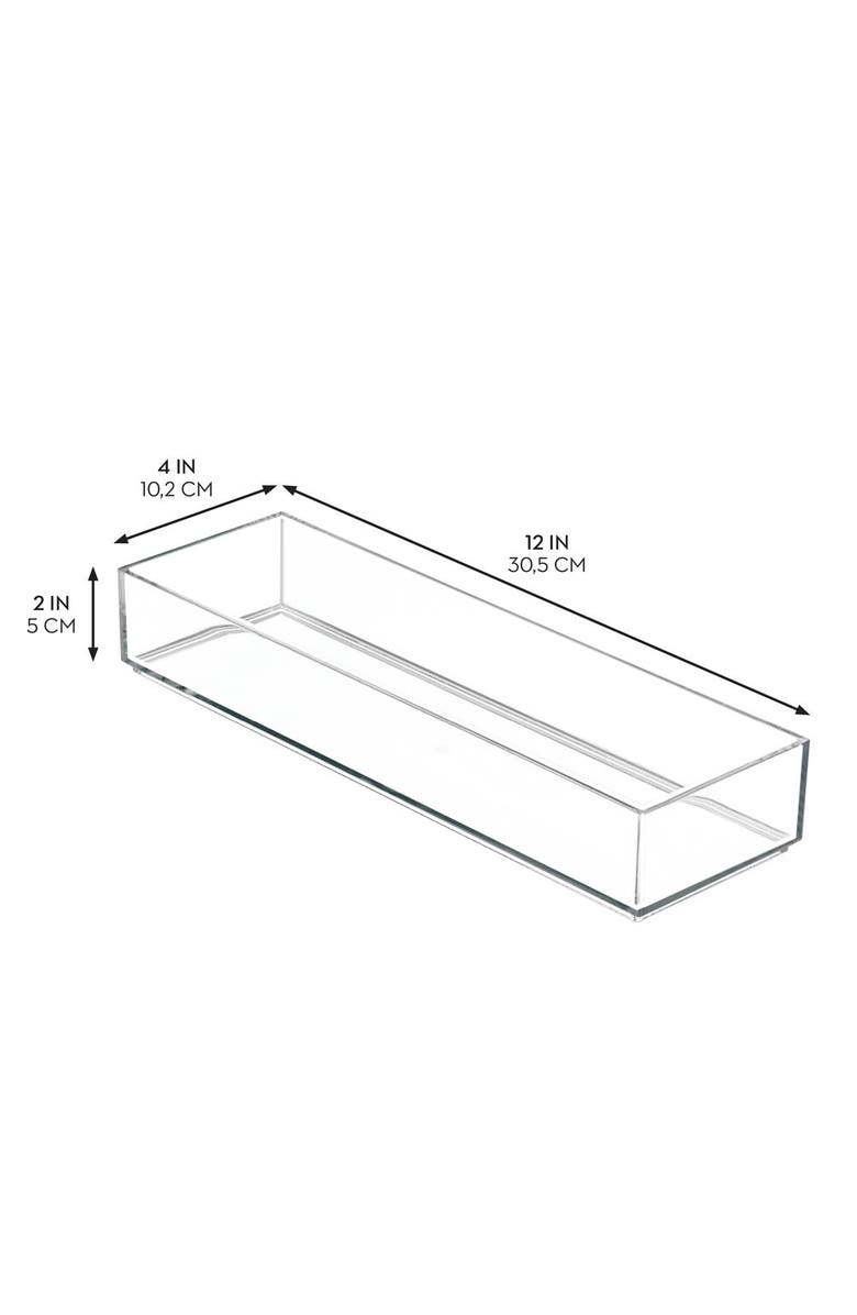 iDesign Plastic Makeup Drawer Organizer Tray - Set of 6 - Clear, Alternate, color, Clear