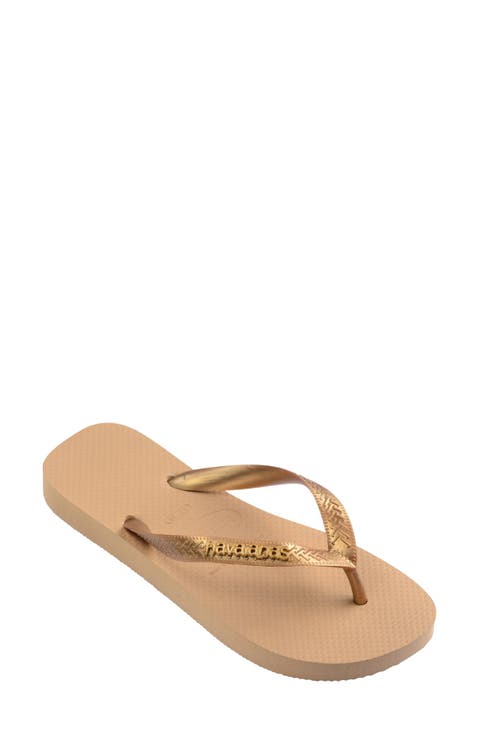 Metallic Logo Flip Flop