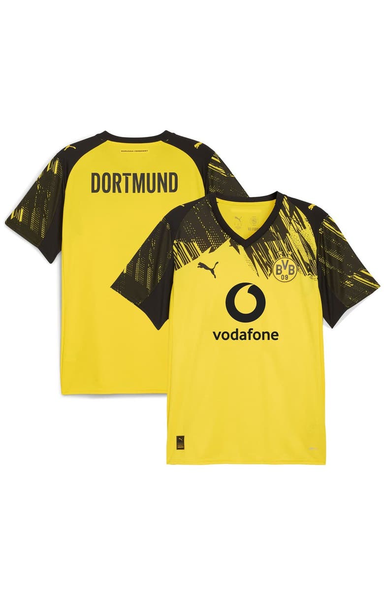 PUMA Men's Puma Yellow Borussia Dortmund 2025/26 Replica Jersey, Main, color, Yellow