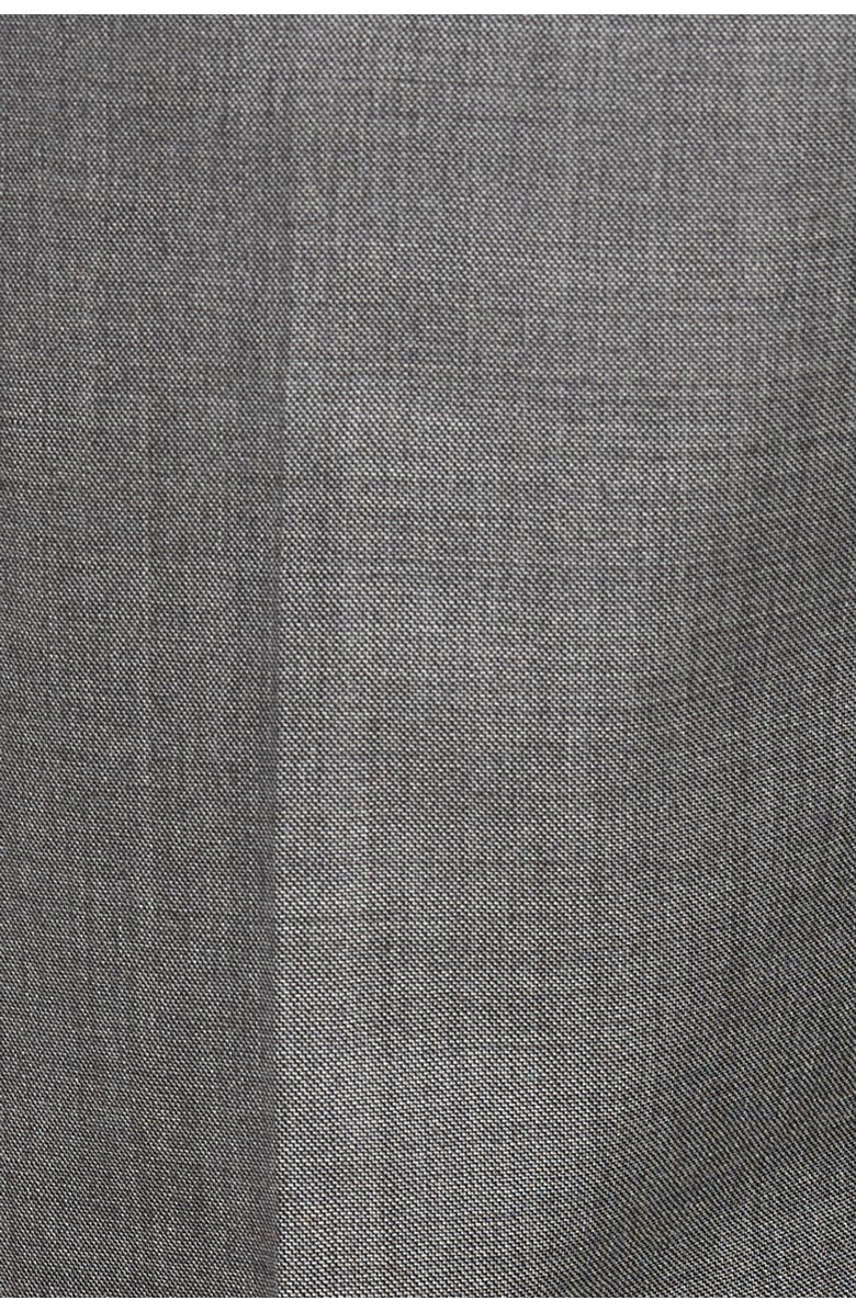 Hickey Freeman Tasmanian Grey Sharkskin Flat Front Wool Suit Separates Trousers, Alternate, color,