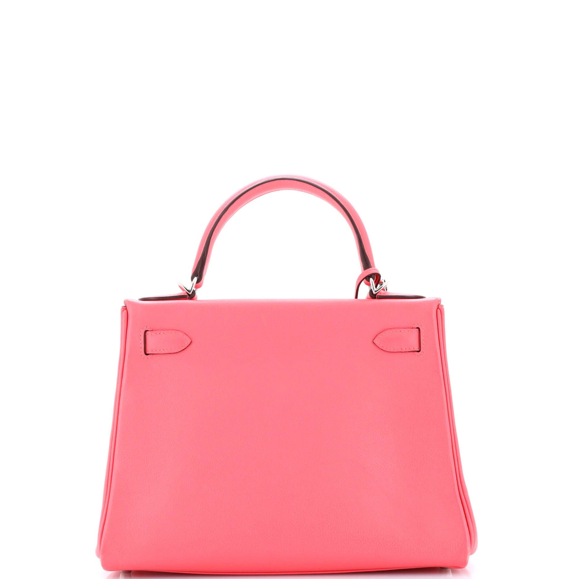 Pre-Owned Hermes Kelly Handbag Pink Evercolor with Palladium Hardware 28, Alternate, color, Rose Azalee