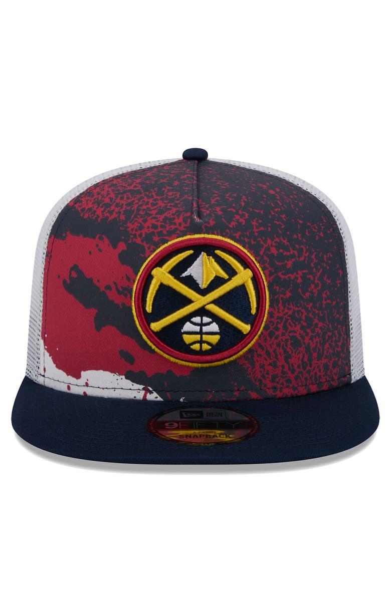 New Era Men's New Era Navy Denver Nuggets Court Sport Speckle 9FIFTY Snapback Hat, Alternate, color, 