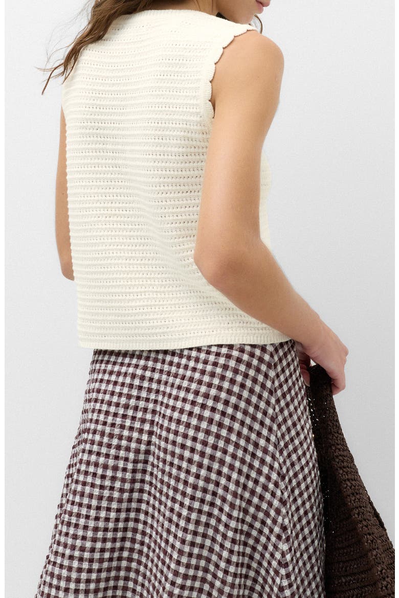 Open Stitch Sweater Vest, Alternate, color, LIGHT CREAM