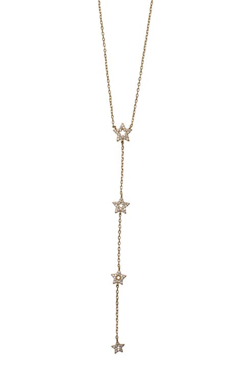 Cubic Zirconia Pavé Star Charms Y-Necklace
