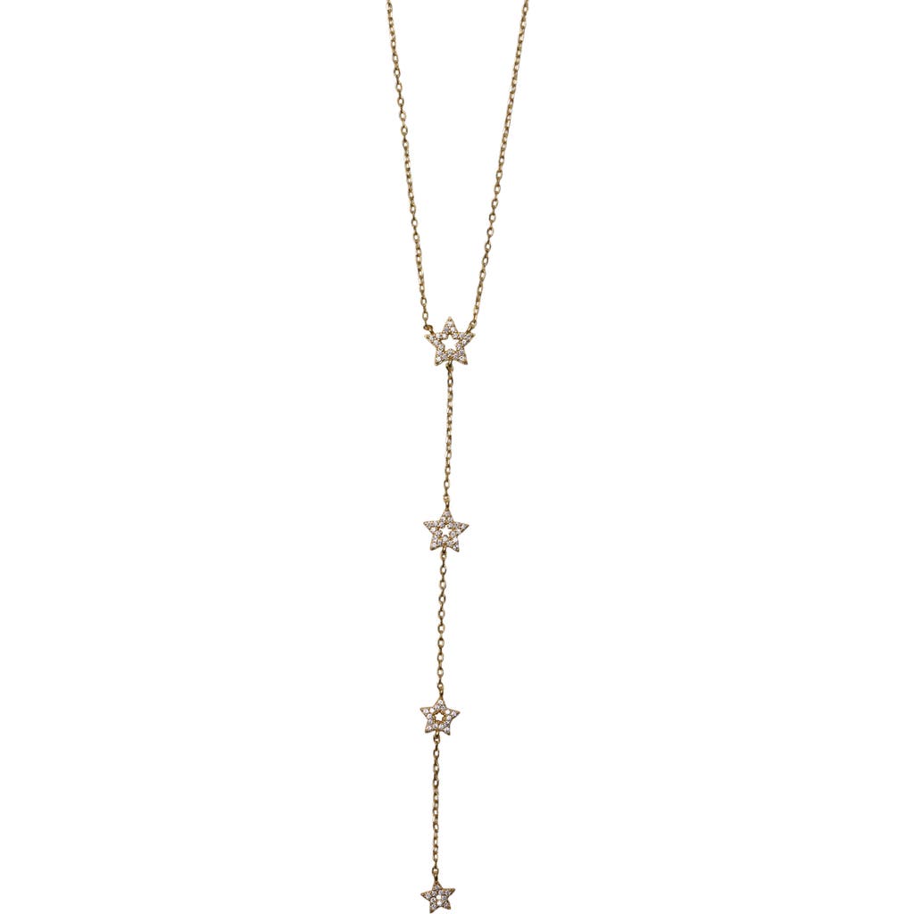 Argento Vivo Cubic Zirconia Pavé Star Charms Y-necklace