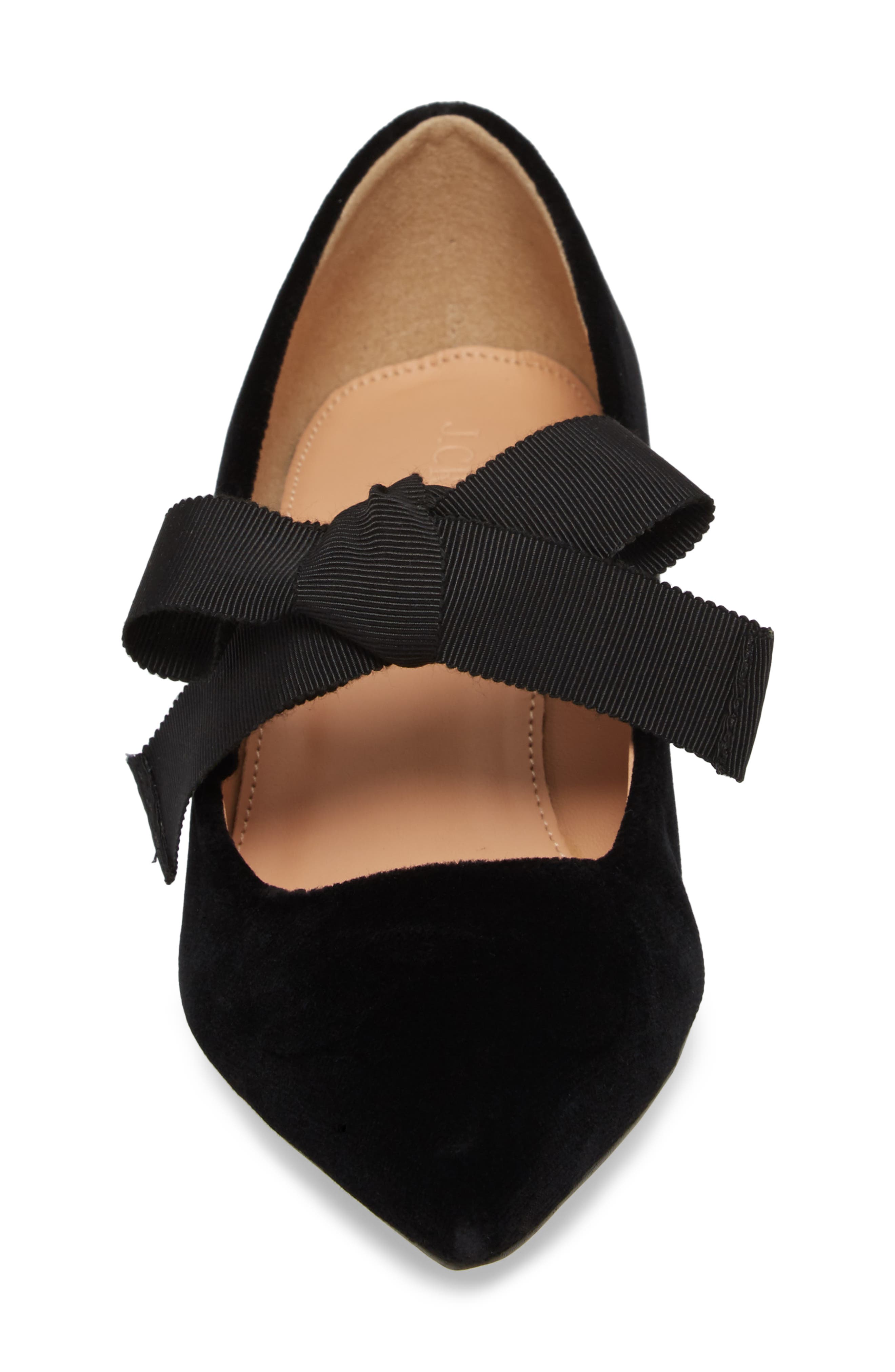Elwood Velvet Bow Pump, Alternate, color, BLACK VELVET