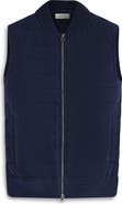 Bugatchi Quilted Cotton Zip Sweater Vest