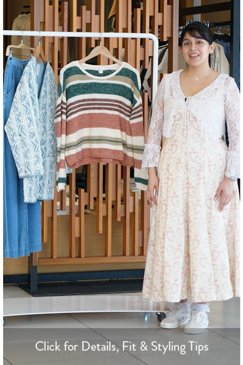 Lit Light Stripe Cotton Blend Sweater video