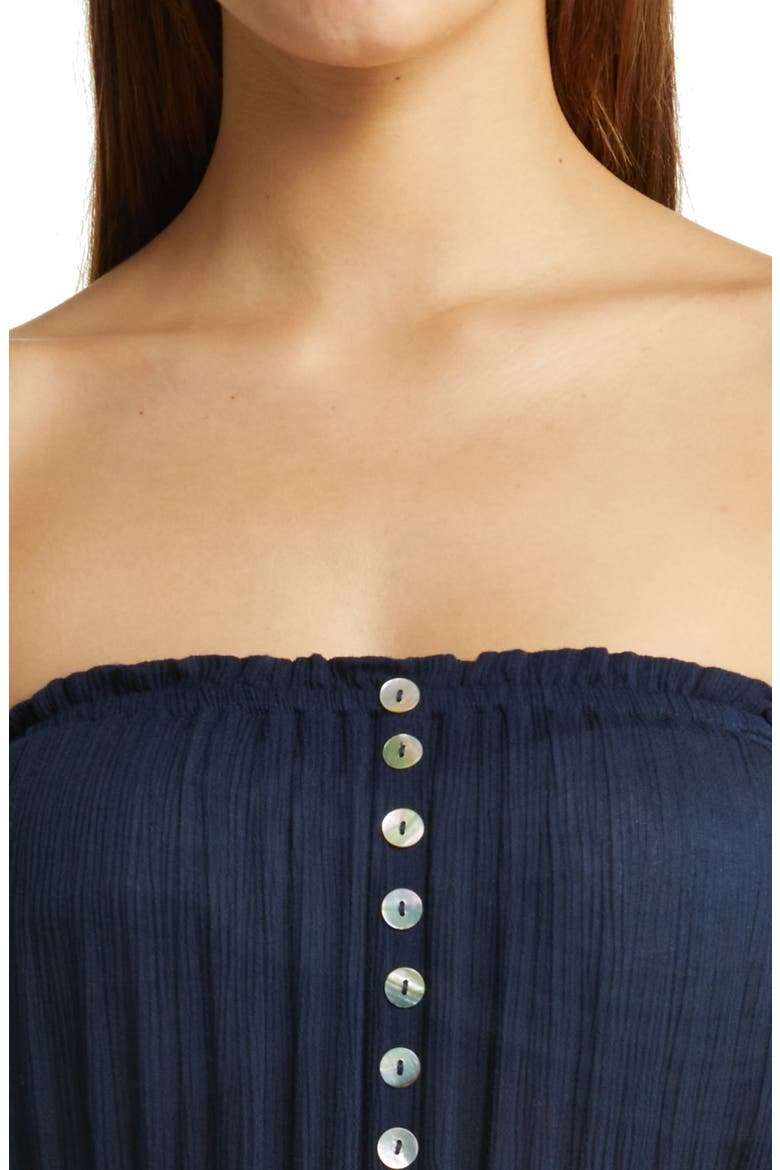Strapless Maxi Cover-Up Dress, Alternate, color, NAVY