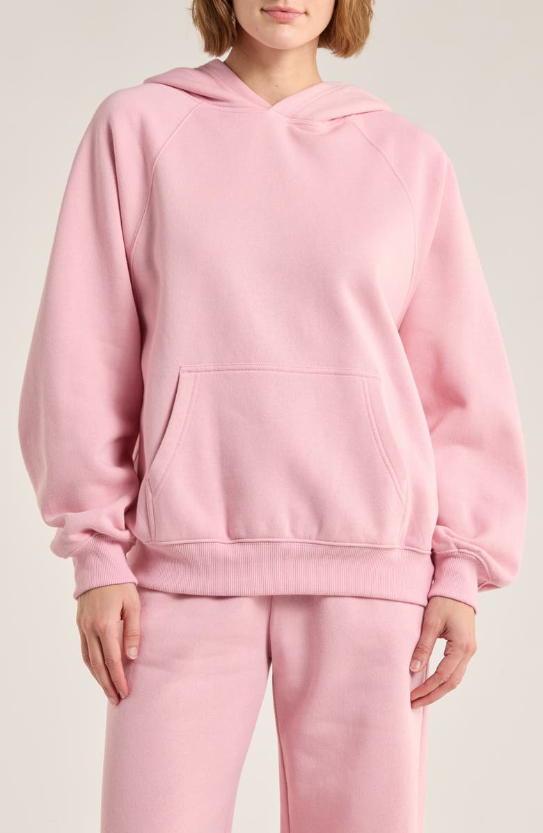 Abound Oversize Raglan Pullover Hoodie, Main, color, Pink Cameo